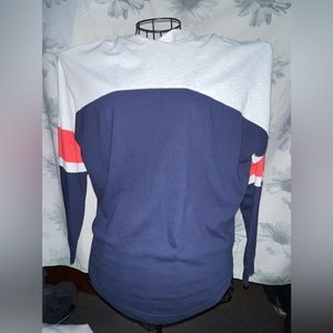 EUC Tri Colored Long Sleeve w/hood Size M